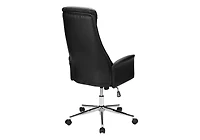 Monarch Specialties - Office Chair, Adjustable Height, Ergonomic, Swivel, Armrests, Work, Black Leather Look, Chrome Metal, Contemporary, Modern