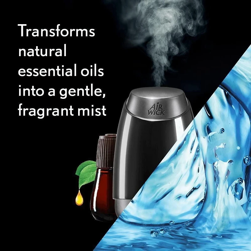 Air Wick Essential Mist Fragrance Oil Diffuser, Vanilla and Pink Papaya, 1 Diffuser+1 Refill, Air Freshener