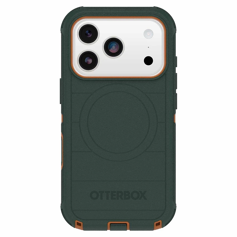 OtterBox Étui Defender Pro MagSafe avec Contrôle de la Caméra Coopersmith (Vert) pour iPhone 17 Pro