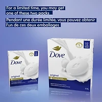 Dove Beauty Bar 1/4 Moisturizing Cream Original, 106 g (12 bars)