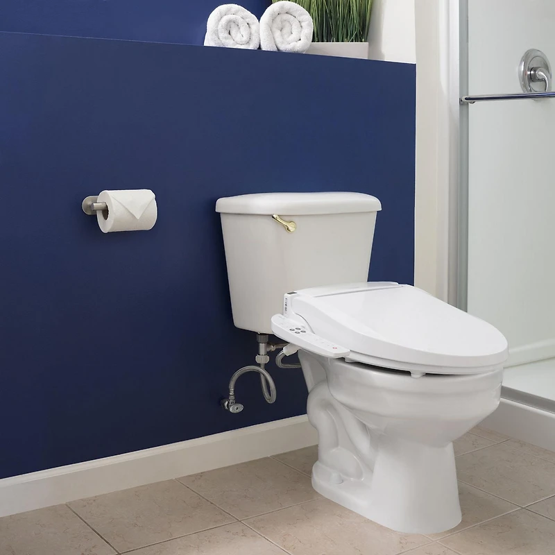 Brondell Swash Select Bras Latéral BL67 Siège Bidet Électronique, Blanc Rond