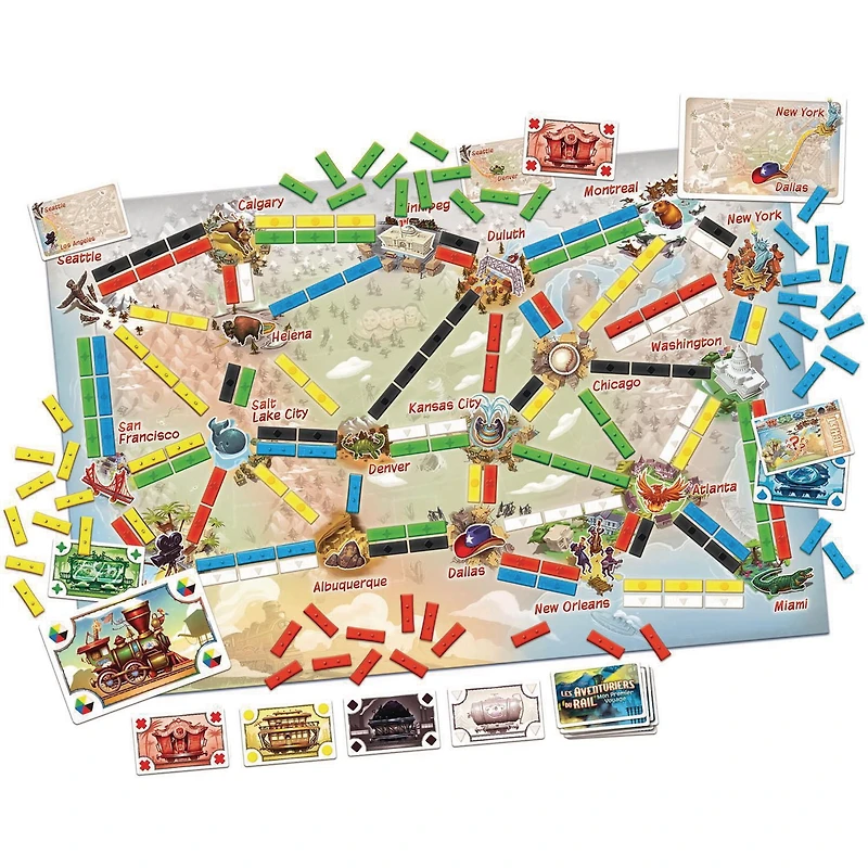 Ticket to Ride: First Journey - Introductory Strategy Board Game (English Version) by Days of Wonder, Ages 6+