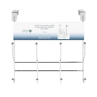 Era Rushio Over The Door 4 Hook Organizer, Chrome, 14.10x13in