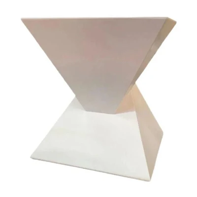 Giza Side Table Walnut Top with White Veneer Wood Top