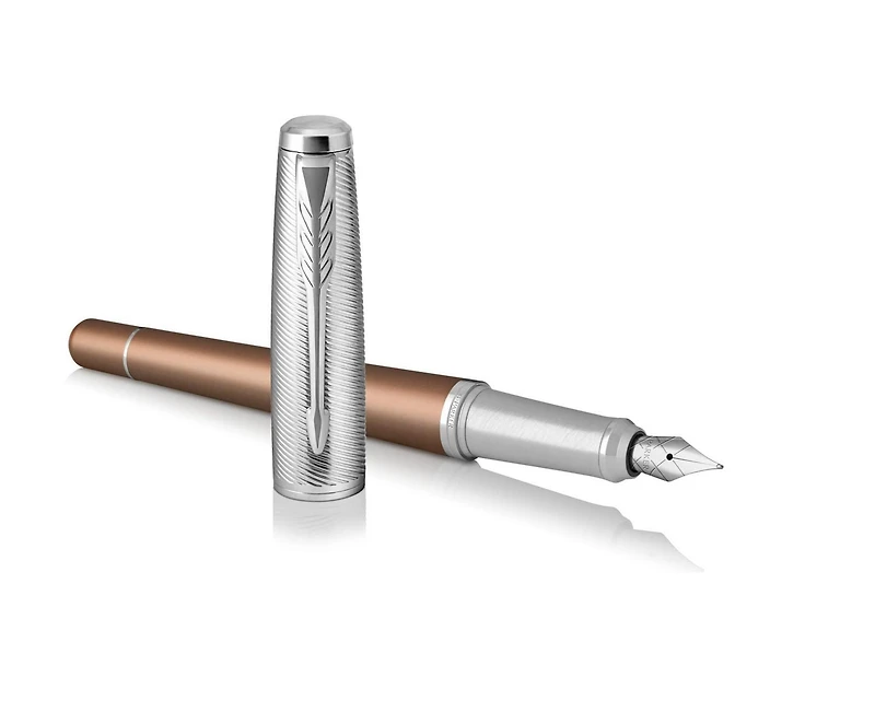 Parker Urban Fountain Pen with Fine Nib with Blue Ink Refill, Premium Orange