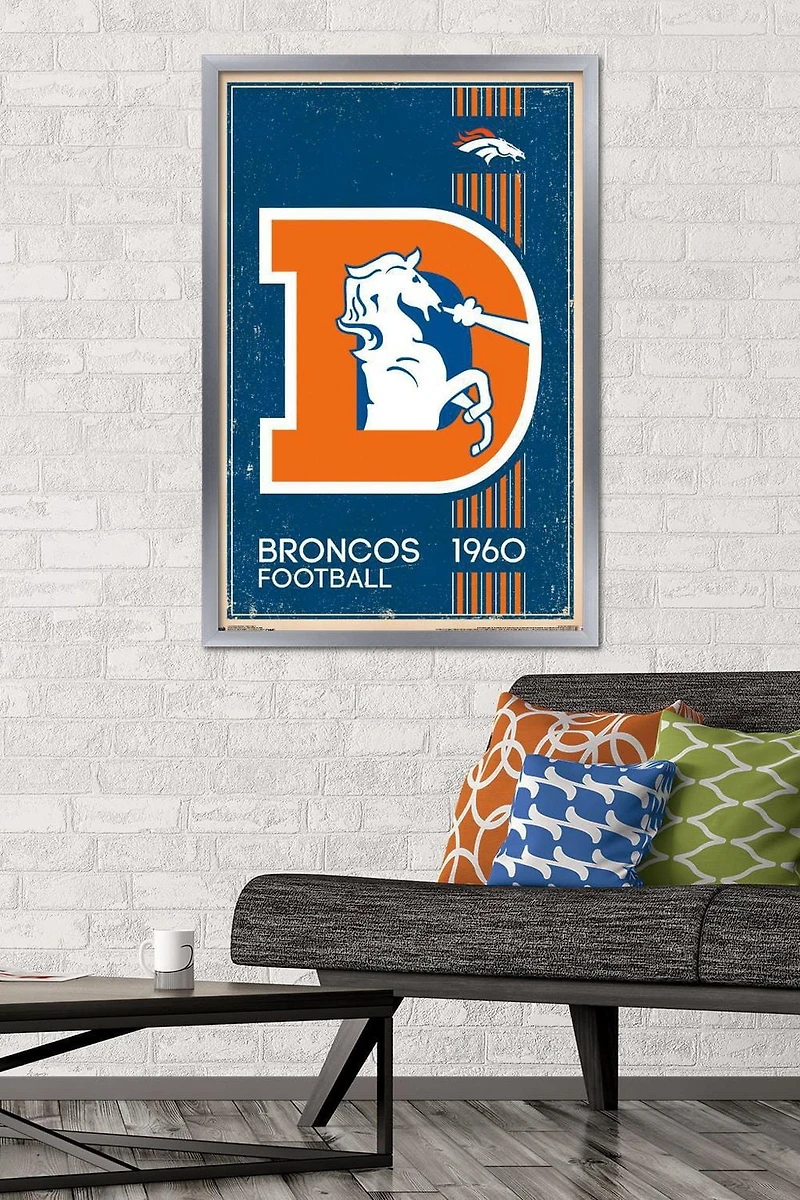 NFL Denver Broncos - Retro Logo 14 Wall Poster, 22.375" x 34"