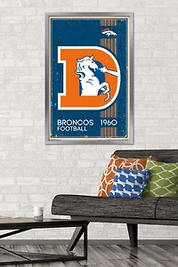 NFL Denver Broncos - Retro Logo 14 Wall Poster, 22.375" x 34"