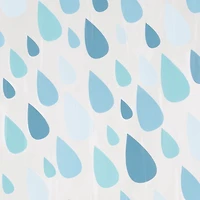 Mainstays Waterproof PEVA Raindrops Shower Curtain, 70" x 72", Aqua Blue