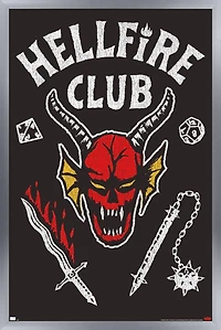 Netflix Stranger Things: Season 4 - Hellfire Club Wall Poster, 14.725" x 22.375" Framed