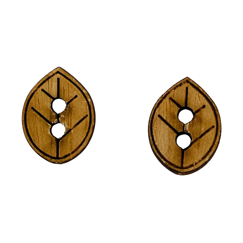 LA VOGUE Buttons, Natural Material - 2 pieces, 20 mm (3/4 in), Wood Sheep
