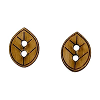 LA VOGUE Buttons, Natural Material - 2 pieces, 20 mm (3/4 in), Wood Sheep