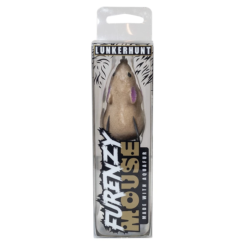 Lunkerhunt Furenzy Mouse - 2 1/2 in - 1/2 oz - Brown - Fishing Lure
