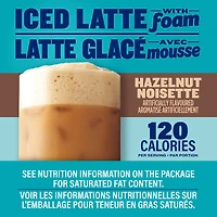 Mélange Instantané Pour Café Latte Glacé Aux Noisettes Avec Mousse, 6 Sachets
