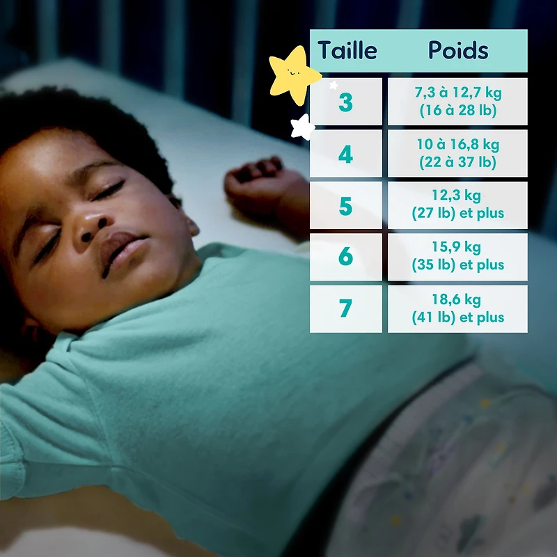 ZZZ Couches de Nuit, Taille 5 (27+ lbs), Couche pour Bébé Jetable à Protection de Nuit