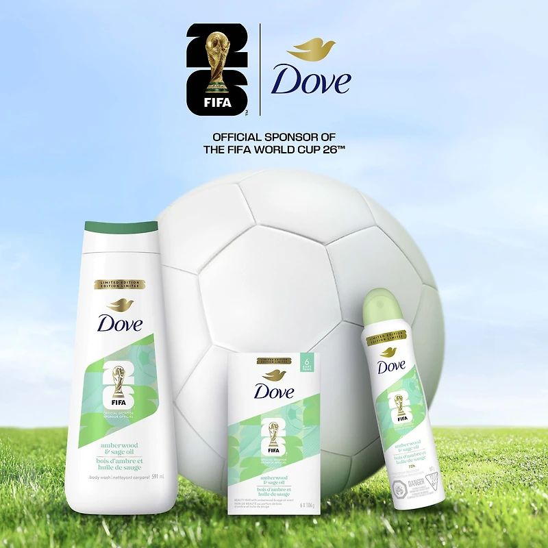 Dove Body Wash FIFA Limited Edition Amberwood & Sage Oil, 591 ml