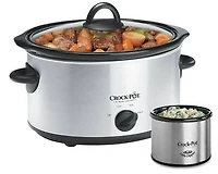 Mijoteuse Crockpot 7,6 l en acier inoxydable avec Little Dipper