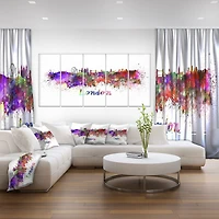 Design Art London Skyline Canvas Print