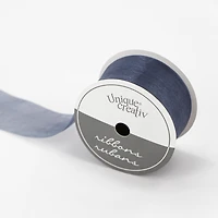 UNIQUE CREATIV, Ribbon, Organza, Grey, 38mm × 2.7m (1.5" × 9ft)
