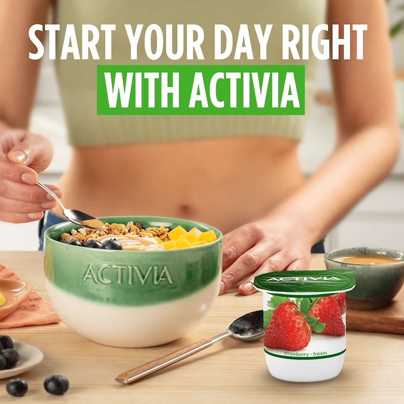 Activia Probiotic Yogurt, Yellow Apple/Apricot/Mango/Peach, 12x100g