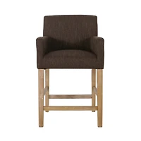 Noble House Set of 2 Upholstered 26 inch Counter Stool - Brown