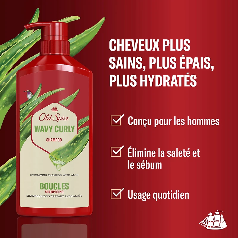Old Spice Wavy Curly Shampoo with Aloe & Avocado Oil