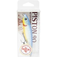 Walleye County Piston Fishing Lure, 3 1/2 in, 3/8 oz, Chrome Blue Orange, 1-count