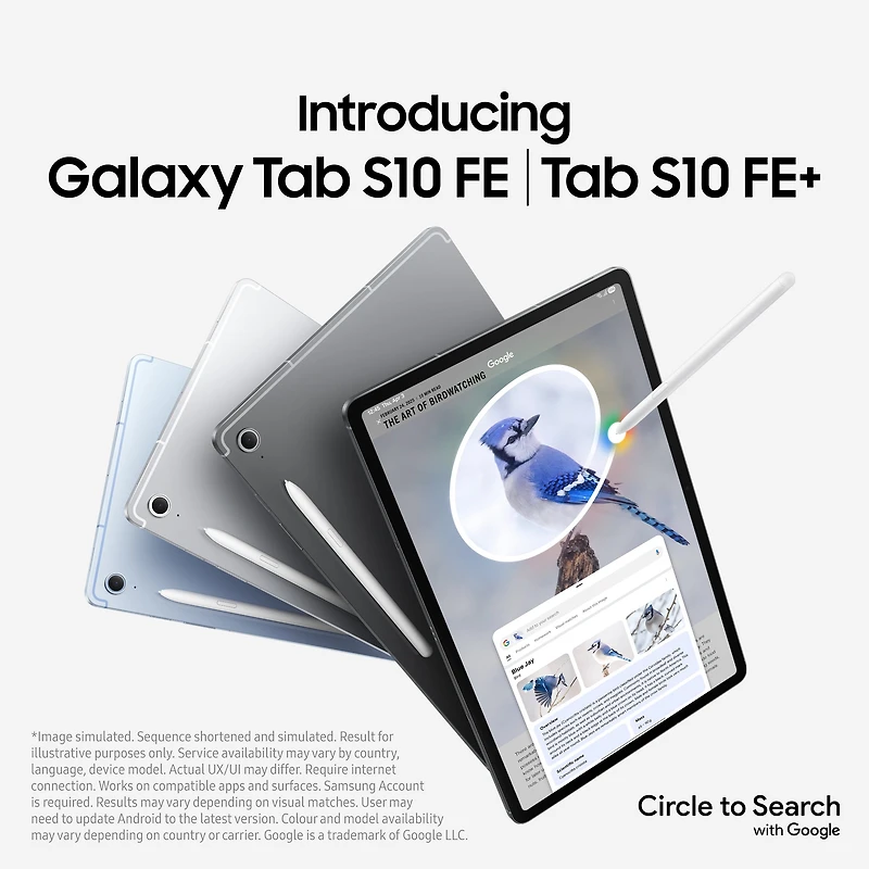 Samsung Galaxy Tab S10 FE+, 8GB+128GB, Bleu clair