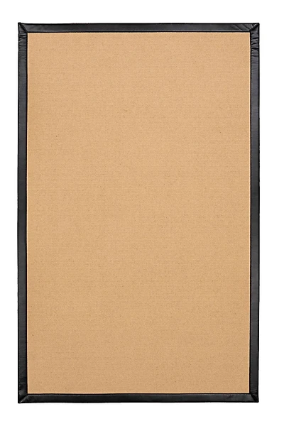 Tapis d'appoint Athena sisal et PU noir 1 pi 10 po x 2 pi 10 po