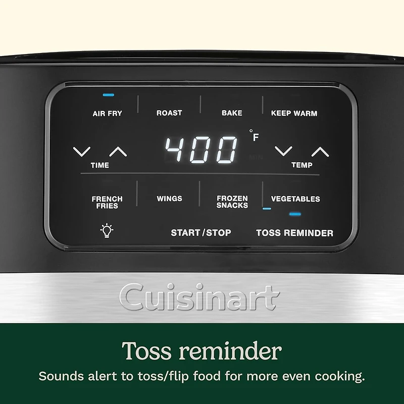 Cuisinart 4.5-Qt Basket Air Fryer, Interior light, Dishwasher-Safe Parts, 4 Presets, Roast, Bake, Broil, Air Fry & Keep Warm for Quick & Easy Meals