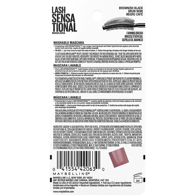 Maybelline New York Volumizing, Lengthening Lash Sensational Mascara