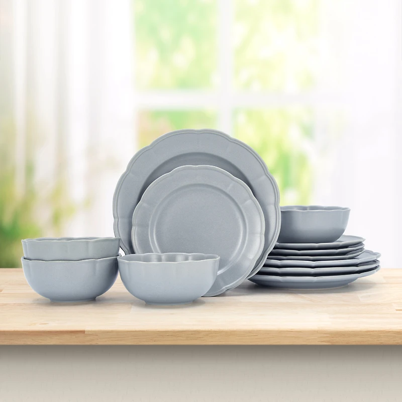 BU Scallop 6 inch Bowl Blue