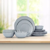 BU Scallop 6 inch Bowl Blue