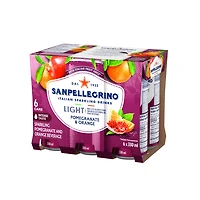 San Pellegrino Light Pomegranate & Orange, Sparkling Fruit Beverage, 25 Calories, Made with Real Fruit Juice (from Concentrate), Bold and Flavourful, Crafted in Italy