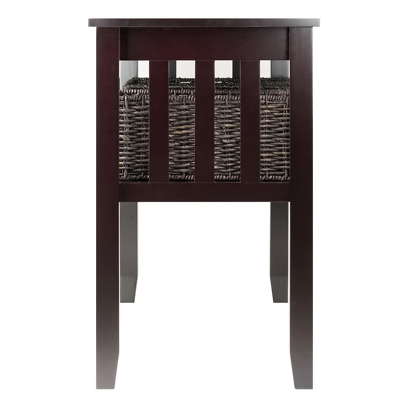 Morris Table Console Expresso & Paniers de Chocolat