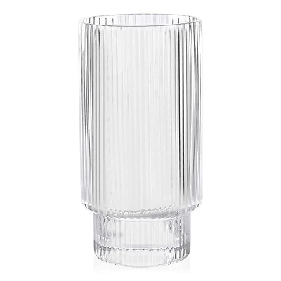 Ribbed Highball Glass 420ml, Set of 4