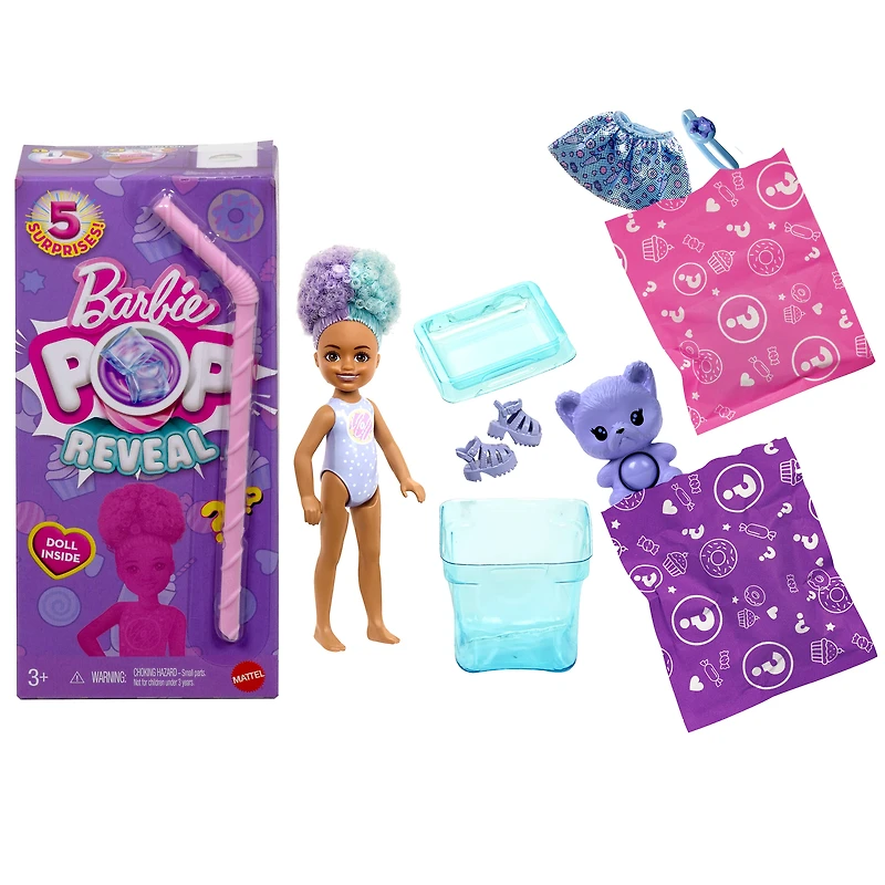 Barbie-Poupée Pop Reveal Chelsea avec 5 surprises