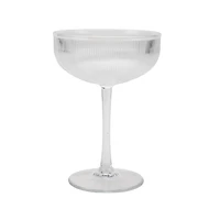 Better Homes & Gardens Acrylic Clear Texture Coupe Glass, Clear, 1-Count