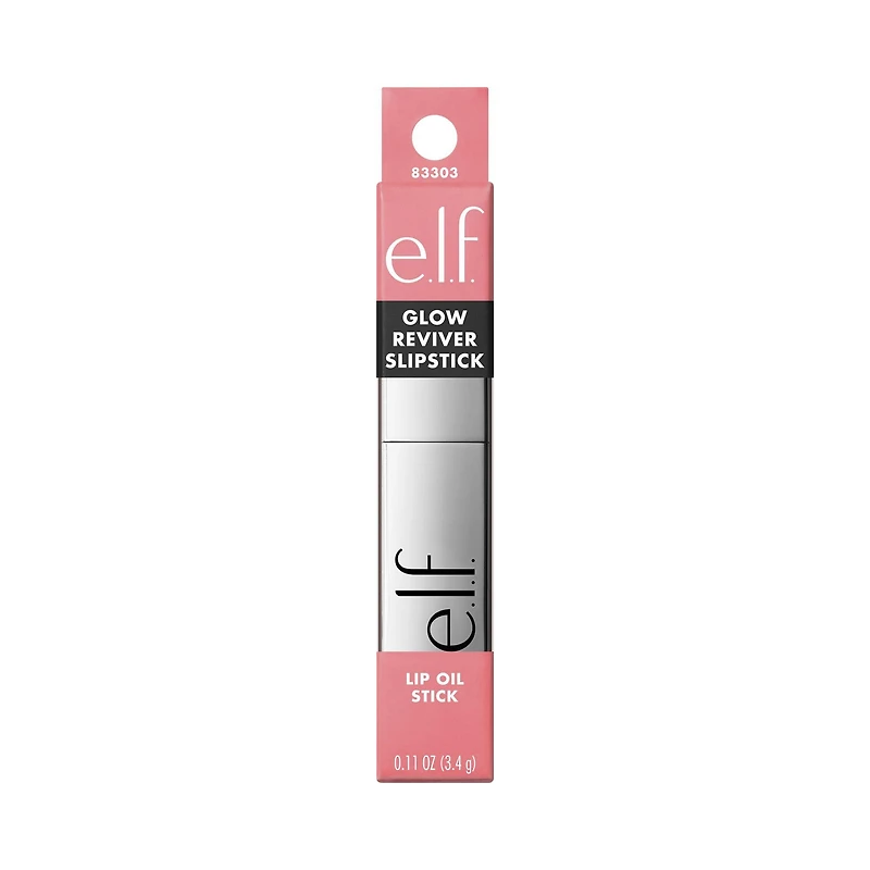 e.l.f. Cosmetics Glow Reviver Lip Oil Stick, Pink-Me Energy, 3.4 g