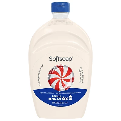 Softsoap Édition Limitée Savon Liquide pour les Mains 1.47L Recharge, Parfum de Menthe Poivrée Fraîche
