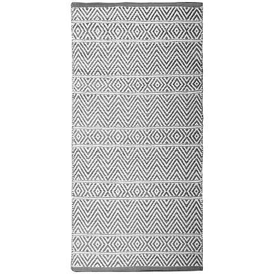 Tapis tissé à plat en coton chevrons Fabstyles pour salon, couloir