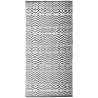 Tapis tissé à plat en coton chevrons Fabstyles pour salon, couloir, patio