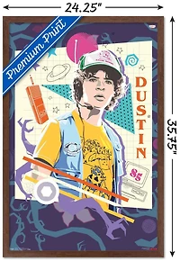 Netflix Stranger Things: Season 3 - Dustin Wall Poster, 14.725" x 22.375" Framed