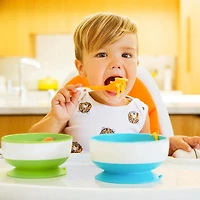 Munchkin Stay Put Suction Bowl, Includes Strong Suction Base and Quick-Release Tabs, Microwave Safe and BPA-Free, 3 Pack