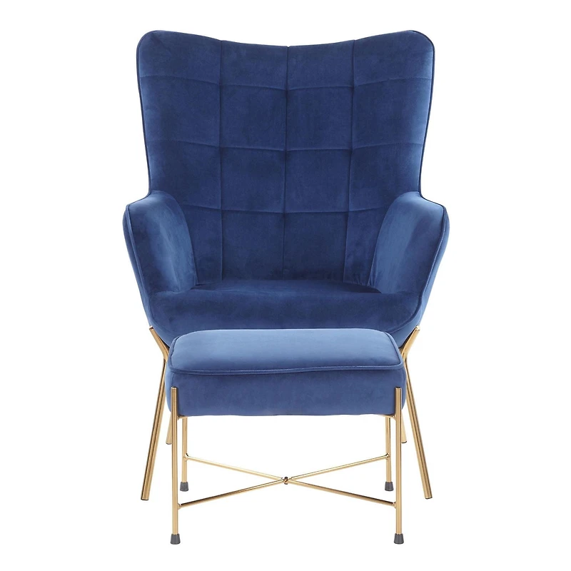 Izzy Contemporary Chair with Ottoman by LumiSource