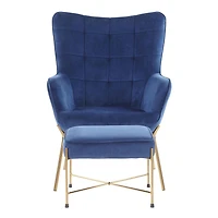 Izzy Contemporary Chair with Ottoman by LumiSource