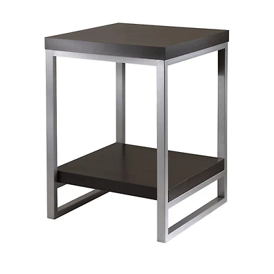 Jared End Table Espresso/Slate Gray