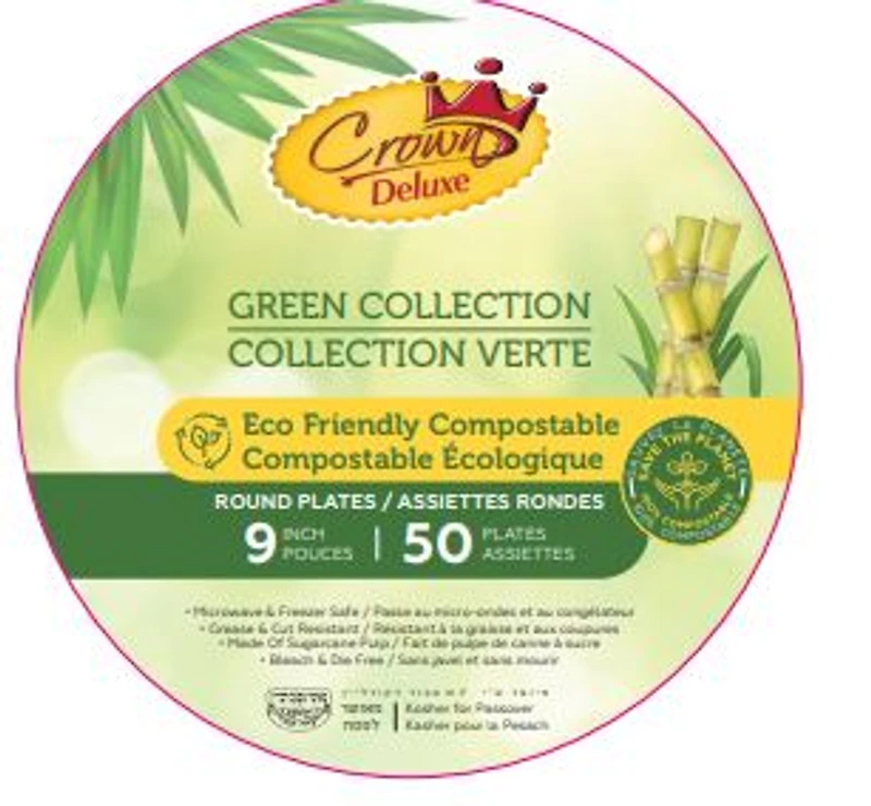 Crown Deluxe SC FP Plates White 9" KPY