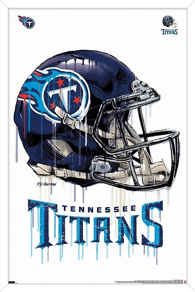 NFL Tennessee Titans - Drip Helmet 20 Wall Poster, 22.375" x 34"