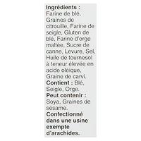 Boulangerie Grissol Toasts Melba Seigle avec Semences 350g