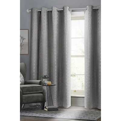 Safdie & Co. Curtain Woven Blackout 54X84L Gray Geo